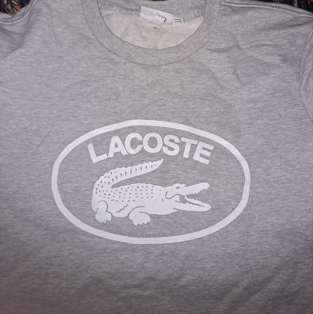Lacoste Heather Gray Logo Sweatshirt